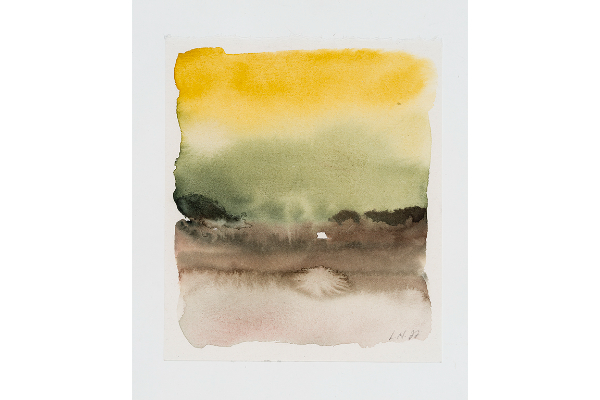 Transported VII, Watercolour on Saint Armand, 5x6 in.